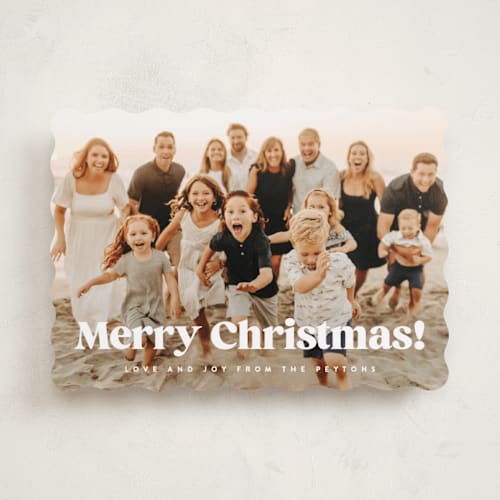 This is a snow new year photo cards with standard by Kristie Kern called here we go! printing on recycled smooth signature in standard