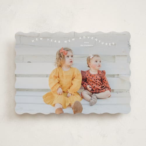 This is a icicle new year photo cards with standard by Benita Crandall called wiggly printing on recycled smooth signature in standard