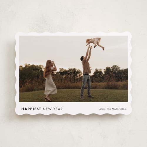 This is a paper new year photo cards with standard by Ani Somi called the good life printing on recycled smooth signature in standard