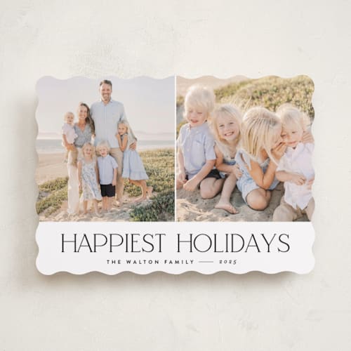 This is a charcoal holiday photo cards with standard by JoAnn Jinks called serif printing on recycled smooth signature in standard