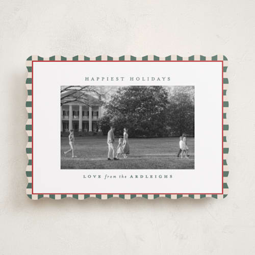 This is a spruce holiday photo cards with standard by Kristie Kern called the charleston printing on recycled smooth signature in standard