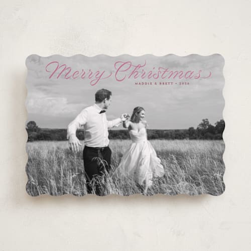 This is a sugarplum holiday photo cards with standard by Alston Foster called endearing printing on recycled smooth signature in standard