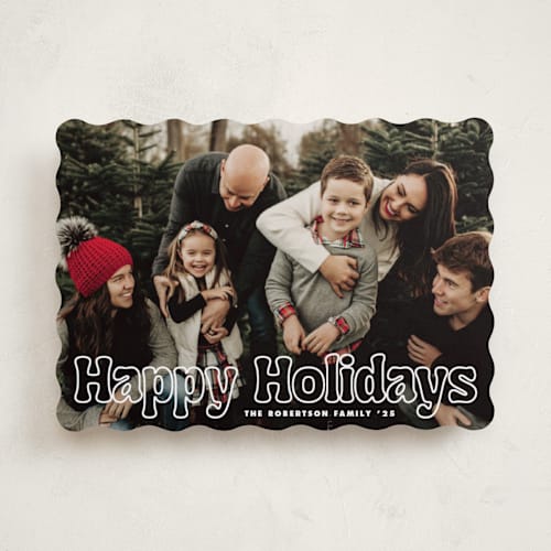 This is a starlight holiday photo cards with standard by Jessie Steury called outline printing on recycled smooth signature in standard