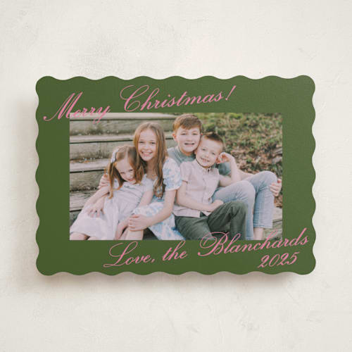 This is a bonbon holiday photo cards with standard by Megan Davis called kiawah printing on recycled smooth signature in standard