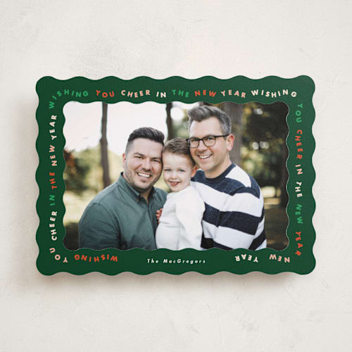 This is a ivy holiday photo cards with standard by Corinne Malesic called fa la fun printing on recycled smooth signature in standard