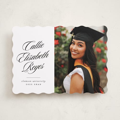 This is a newspaper graduation announcements with standard by Lea Delaveris called most classic printing on recycled smooth signature in standard