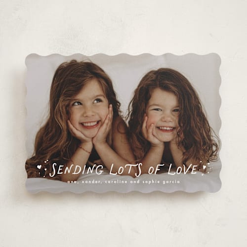 This is a cloud valentines day with standard by Lea Delaveris called sending lots of love printing on recycled smooth signature in standard