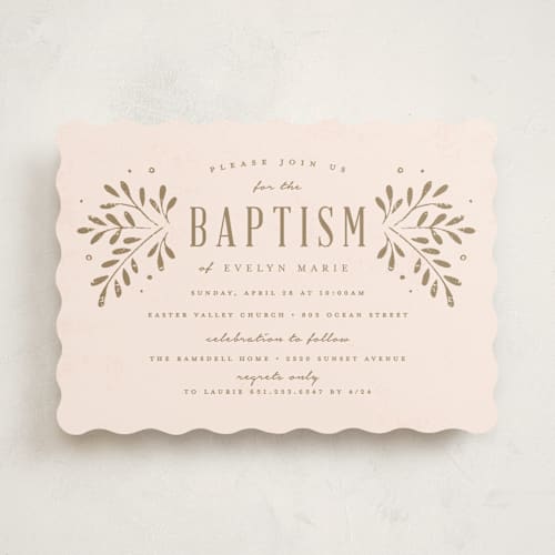 This is a wheat fields baptism and christening announcements with standard by Michelle Taylor called rustic beginning printing on signature in standard
