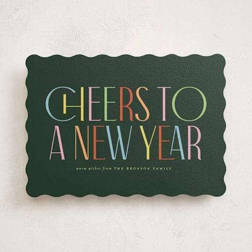 This is a candy non photo holiday cards with standard by Ellen Schlegelmilch called vibrant season printing on signature in standard