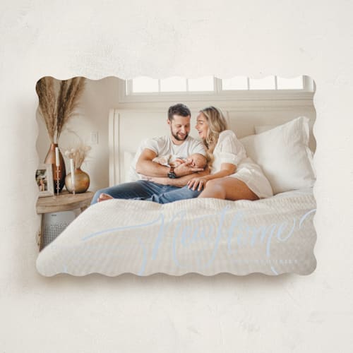 This is a chill moving announcements with standard by Erin German called a new home for the holidays printing on signature in standard