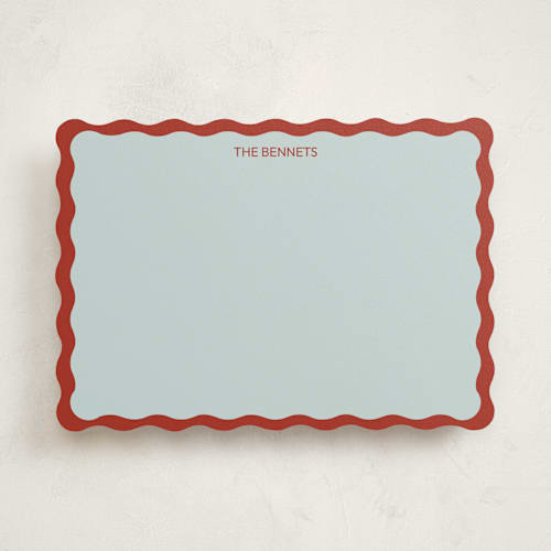 This is a dream personalized stationery thank you cards with standard by Helena Vitto called color wave printing on signature in 5x7