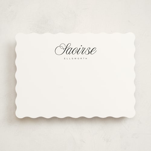 This is a sugar personalized stationery thank you cards with standard by chocomocacino called fondente printing on signature in 5x7