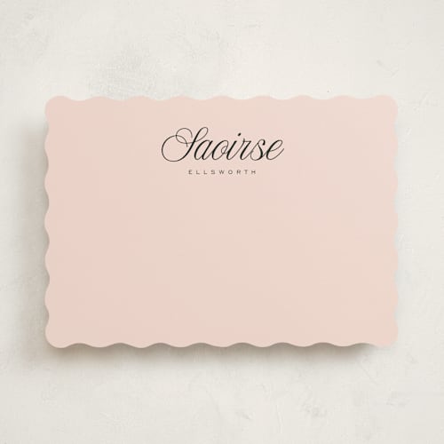 This is a flamingo personalized stationery thank you cards with standard by chocomocacino called fondente printing on signature in 5x7