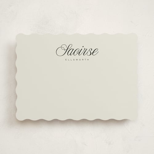 This is a moss personalized stationery thank you cards with standard by chocomocacino called fondente printing on signature in 5x7