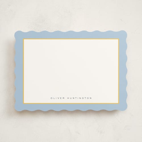 This is a sky personalized stationery thank you cards with standard by Nicoletta Savod called august printing on signature in 5x7