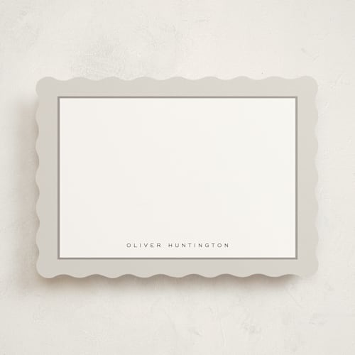 This is a cloud personalized stationery thank you cards with standard by Nicoletta Savod called august printing on signature in 5x7