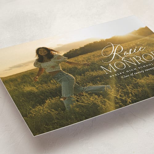 This is a cotton graduation announcements with standard by Oscar and Emma - Karly Depew called classic allure printing on recycled smooth signature in grand