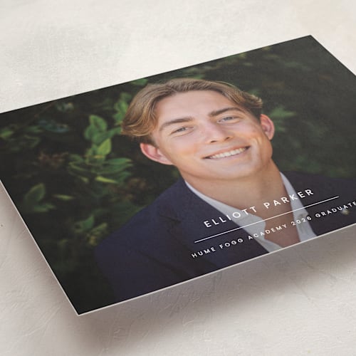 This is a cloud graduation announcements with standard by Sara Hicks Malone called layne printing on recycled smooth signature in grand