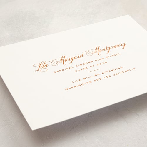 This is a tiger graduation announcements with standard by Megan Davis called cannes printing on signature in grand
