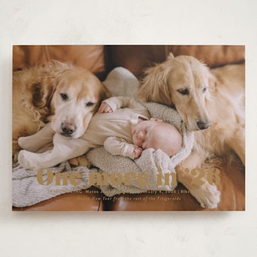 This is a butterscotch babys first christmas with standard by Jackie Crawford called there is one more printing on recycled smooth signature in grand