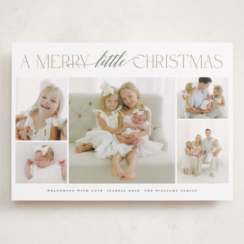 This is a balsam fir babys first christmas with standard by Benita Crandall called new addition printing on recycled smooth signature in grand