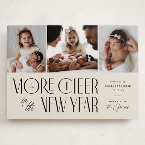 This is a vanilla babys first christmas with standard by Heather Schertzer called more cheer printing on recycled smooth signature in grand