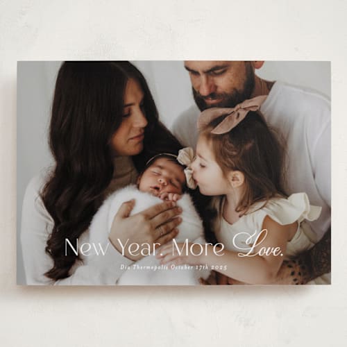 This is a snow babys first christmas with standard by Angela Garrick called more love printing on recycled smooth signature in grand