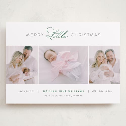 This is a forest babys first christmas with standard by Jen Banks called christmas baby printing on recycled smooth signature in grand