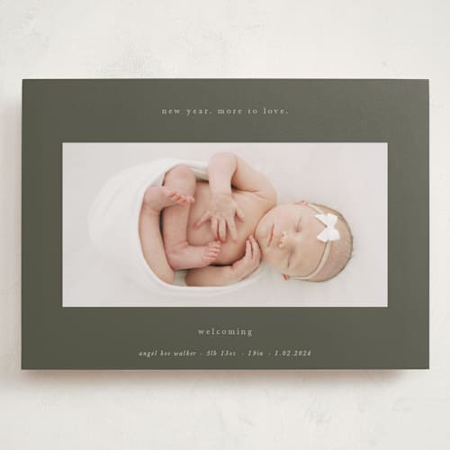 This is a serenity babys first christmas with standard by Blustery August called more to love printing on recycled smooth signature in grand