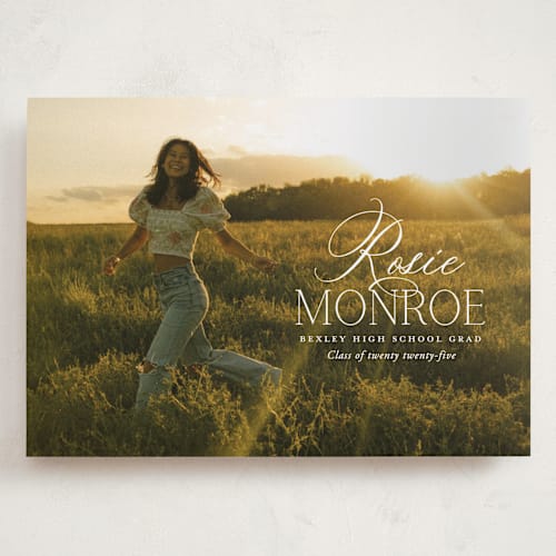 This is a cotton graduation announcements with standard by Oscar and Emma - Karly Depew called classic allure printing on recycled smooth signature in grand