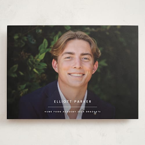 This is a cloud graduation announcements with standard by Sara Hicks Malone called layne printing on recycled smooth signature in grand