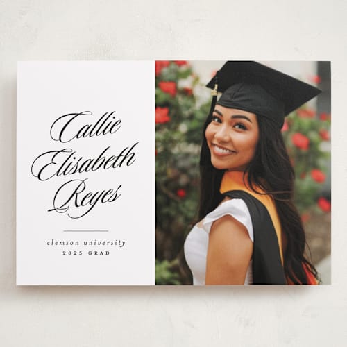 This is a newspaper graduation announcements with standard by Lea Delaveris called most classic printing on recycled smooth signature in grand