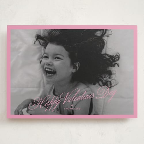 This is a bubblegum valentines day with standard by Kelly Watkins called minimal frame printing on recycled smooth signature in grand