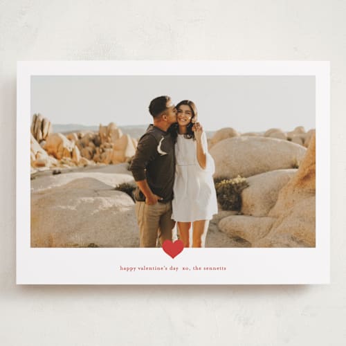 This is a strawberry valentines day with standard by Stacey Meacham called minimal heart printing on recycled smooth signature in grand