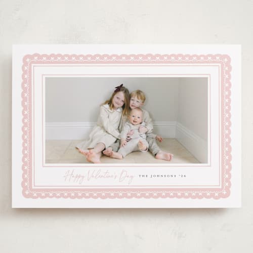 This is a petal valentines day with standard by Michelle Taylor called scallop hearts printing on recycled smooth signature in grand