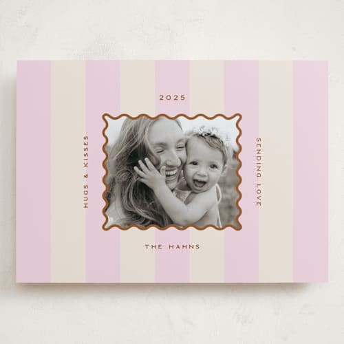 This is a blush valentines day with standard by Ellen Schlegelmilch called wavy frame printing on recycled smooth signature in grand