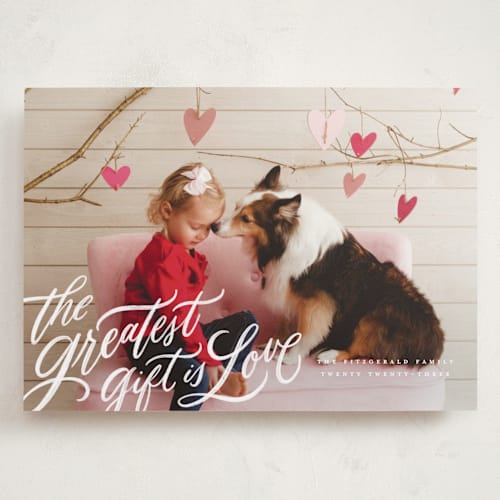 This is a cloud valentines day with standard by Wildfield Paper Co called the greatest gift printing on recycled smooth signature in grand