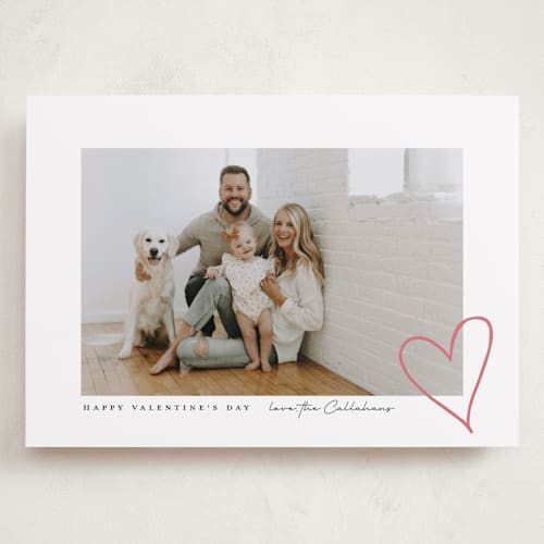 This is a opal valentines day with standard by Emily Betts called corner heart printing on recycled smooth signature in grand