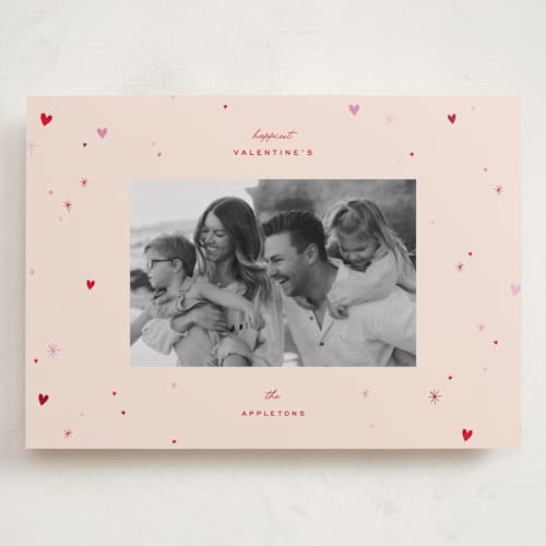 This is a bubblegum valentines day with standard by Ellen Schlegelmilch called twinkling hearts printing on recycled smooth signature in grand