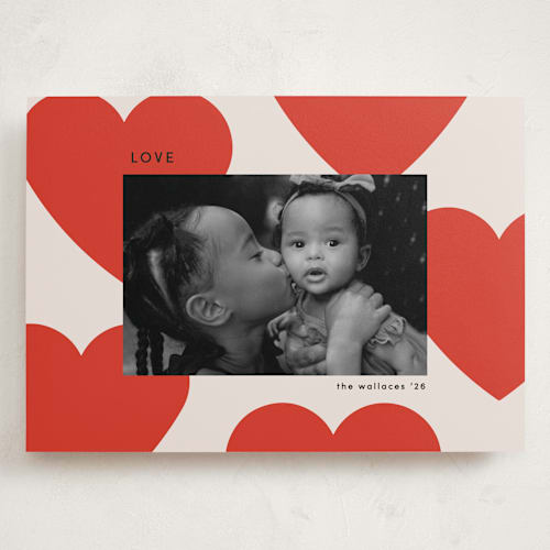 This is a cherry valentines day with standard by Morgan Kendall called floating hearts printing on recycled smooth signature in grand