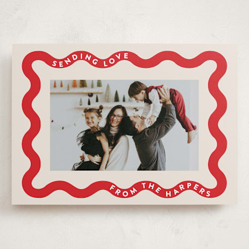 This is a cardinal valentines day with standard by Lori Wemple called ricrac printing on recycled smooth signature in grand