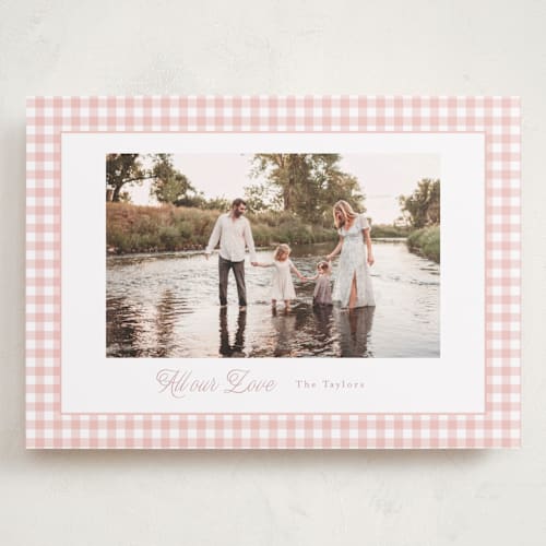 This is a cupcake valentines day with standard by Emily Betts called sweet gingham printing on recycled smooth signature in grand