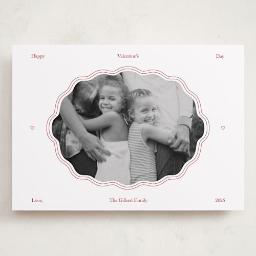 This is a snow valentines day with standard by Danielle Nakashima called modern squiggle frame printing on recycled smooth signature in grand