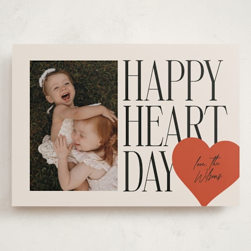 This is a cherry valentines day with standard by Ekko Studio called mod heart printing on recycled smooth signature in grand