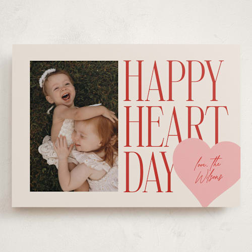 This is a strawberry valentines day with standard by Ekko Studio called mod heart printing on recycled smooth signature in grand