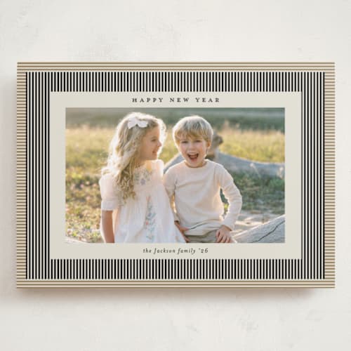 This is a coal holiday photo cards with standard by Carolyn Nicks called chickadee printing on recycled smooth signature in grand