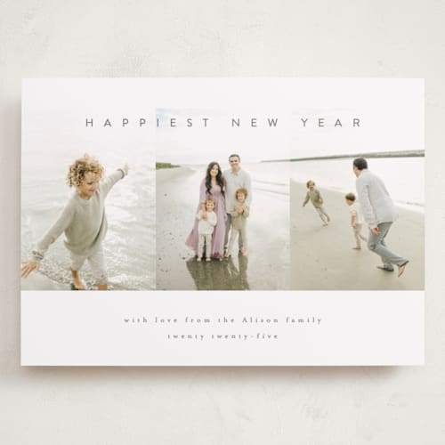 This is a winter holiday photo cards with standard by Deynaaz Daraei called yew printing on recycled smooth signature in grand