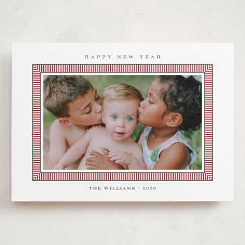 This is a boughs of holly holiday photo cards with standard by Alston Foster called favorite frame printing on recycled smooth signature in grand