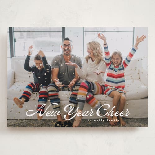 This is a snow holiday photo cards with standard by Tamara Hilje called recuerdos printing on recycled smooth signature in grand