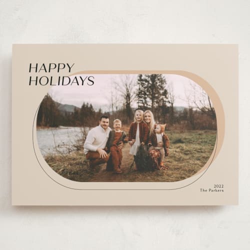 This is a desert holiday photo cards with standard by Wendy Chung called convergence printing on recycled smooth signature in grand